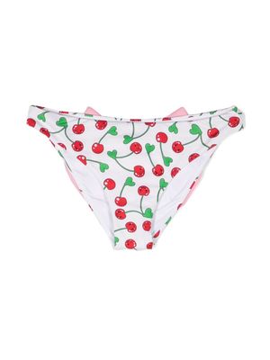 MC2 Saint Barth Kids cherry-print bikini bottoms - White