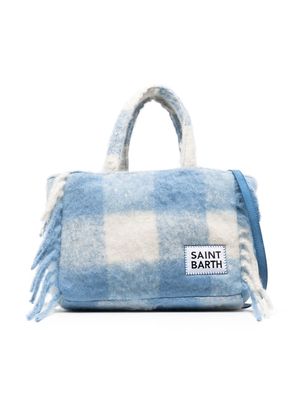 MC2 Saint Barth Kids Colette check-pattern shoulder bag - Blue