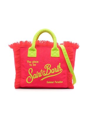 MC2 Saint Barth Kids Colette embroidered-logo beach bag - Pink