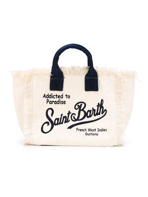 MC2 Saint Barth Kids Colette fringed beach bag - Neutrals