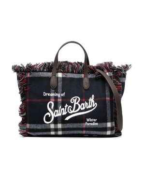 MC2 Saint Barth Kids Colette tartan-pattern tote bag - Blue