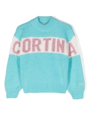 MC2 Saint Barth Kids Cortina intarsia-knit jumper - Blue