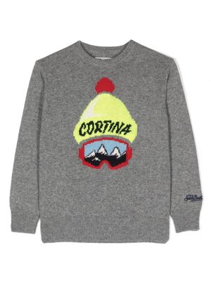 MC2 Saint Barth Kids Cortina intarsia-knit jumper - Grey