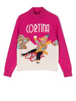 MC2 Saint Barth Kids Cortina intarsia-knit sweater - Pink