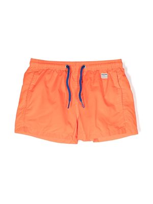 MC2 Saint Barth Kids drawstring-waist swim shorts - Orange
