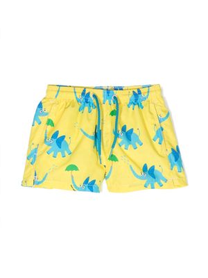 MC2 Saint Barth Kids Elephantella 92 swim shorts - Yellow