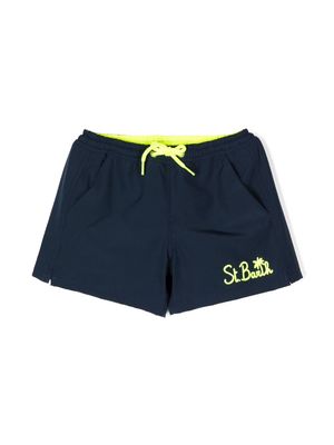 MC2 Saint Barth Kids embroidered-logo swim shorts - Blue