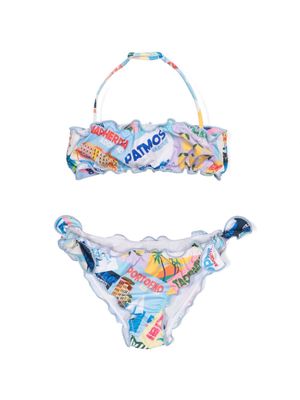 MC2 Saint Barth Kids Emy graphic-print bikini set - Blue