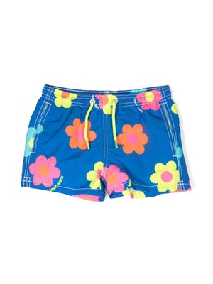 MC2 Saint Barth Kids floral-print swim shorts - Blue