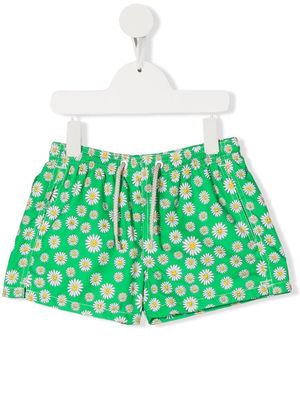 MC2 Saint Barth Kids floral-print swim shorts - Green