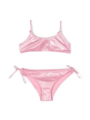 MC2 Saint Barth Kids foiled-finish bikini - Pink