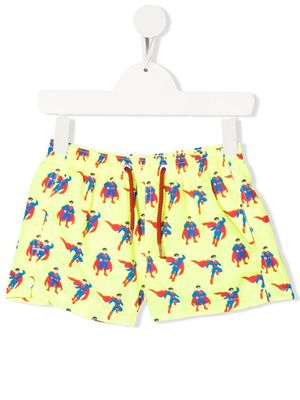 MC2 Saint Barth Kids graphic-print swim trunks - Yellow