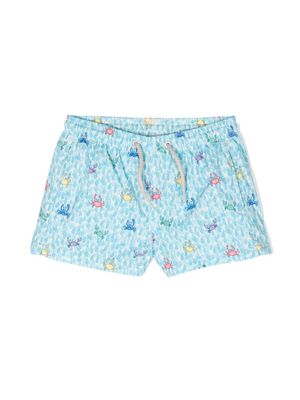 MC2 Saint Barth Kids illustration-print swim shorts - Blue