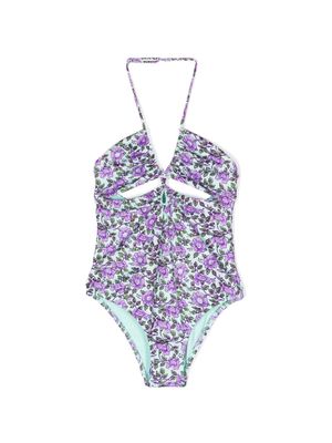 MC2 Saint Barth Kids Kinsley floral-pattern swimsuit - Green