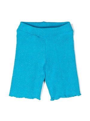 MC2 Saint Barth Kids Kira smocked legging shorts - Blue