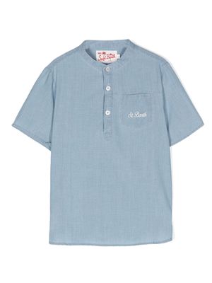 MC2 Saint Barth Kids logo-embroidered polo shirt - Blue