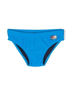MC2 Saint Barth Kids logo-patch swim trunks - Blue