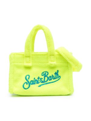 MC2 Saint Barth Kids logo-print beach bag - Yellow
