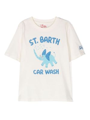 MC2 Saint Barth Kids logo-print cotton T-shirt - Neutrals