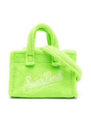 MC2 Saint Barth Kids logo-print terry-cloth tote bag - Green