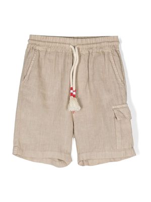 MC2 Saint Barth Kids Marseille tassel-detail shorts - Neutrals