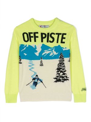 MC2 Saint Barth Kids Off Piste patterned-intarsia jumper - Yellow