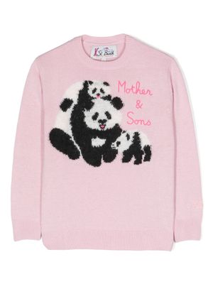 MC2 Saint Barth Kids Panta intarsia-knit jumper - Pink