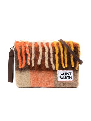 MC2 Saint Barth Kids Parisienne Blanket check-pattern shoulder bag - Brown