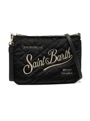 MC2 Saint Barth Kids Parisienne logo-embroidered shoulder bag - Black