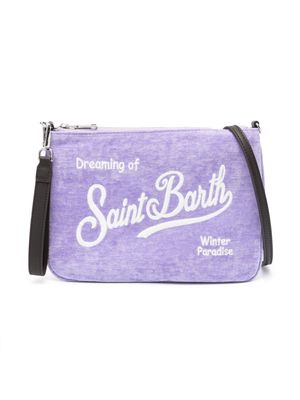 MC2 Saint Barth Kids Parisienne logo-embroidered shoulder bag - Purple