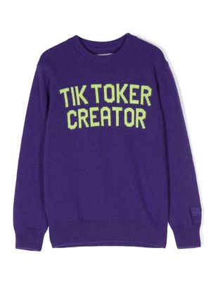 MC2 Saint Barth Kids Princess Tik Toker Creator jumper - Purple