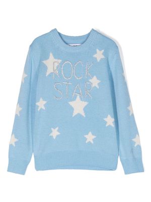MC2 Saint Barth Kids Rock Star-embroidered star-pattern jumper - Blue