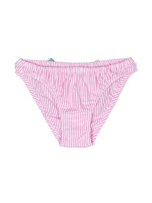 MC2 Saint Barth Kids seersucker bow-detailed bikini bottom - Pink