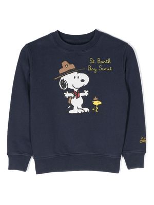 MC2 Saint Barth Kids Snoopy-print cotton sweatshirt - Blue