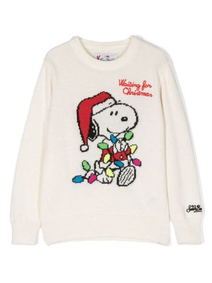 MC2 Saint Barth Kids Snoopy Waiting For 10 intarsia-knit jumper - Neutrals