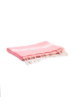 MC2 Saint Barth Kids stripe-detail cotton beach towel - Pink