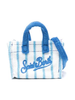 MC2 Saint Barth Kids striped terry-cloth key bag - Blue