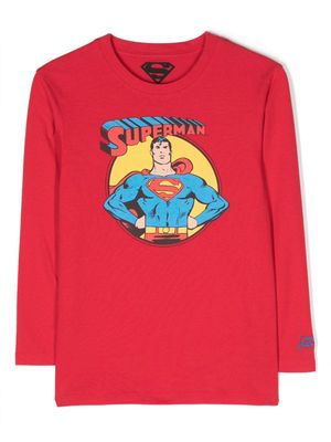 MC2 Saint Barth Kids Superman-print long-sleeved T-shirt - Red