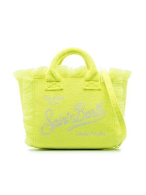 MC2 Saint Barth Kids Vanity embroidered-logo beach bag - Yellow