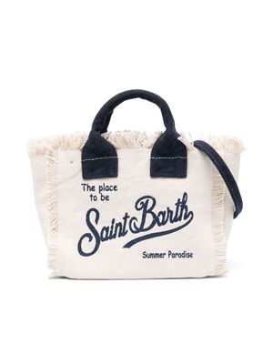 MC2 Saint Barth Kids Vanity logo-embroidered tote bag - Neutrals