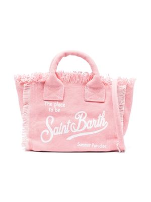 MC2 Saint Barth Kids Vanity logo-embroidered tote bag - Pink