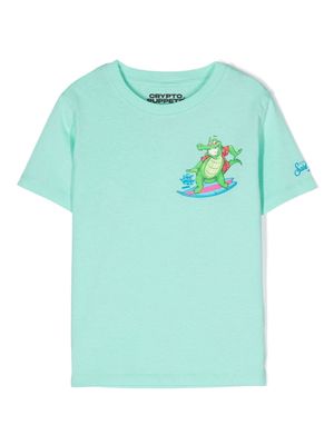 MC2 Saint Barth Kids x Crypto Puppets® crocodile-print cotton T-shirt - Green