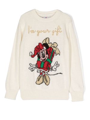 MC2 Saint Barth Kids x Disney© Minnie Mouse intarsia-knit jumper - Neutrals