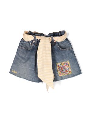 MC2 Saint Barth Kids x Levi´s belted denim shorts - Blue