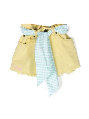 MC2 Saint Barth Kids x Levi´s belted denim shorts - Yellow