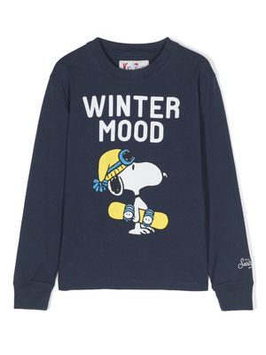 MC2 Saint Barth Kids x Peanuts™ cartoon-print cotton sweatshirt - Blue