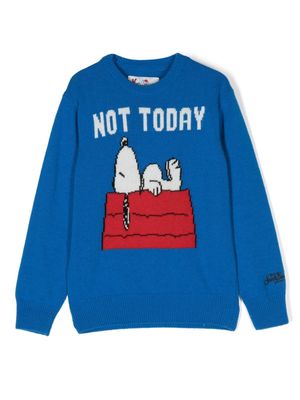 MC2 Saint Barth Kids x Peanuts intarsia-knit jumper - Blue