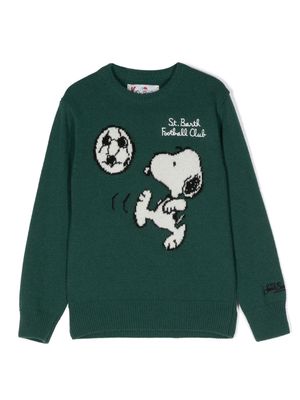MC2 Saint Barth Kids x Peanuts intarsia-knit jumper - Green
