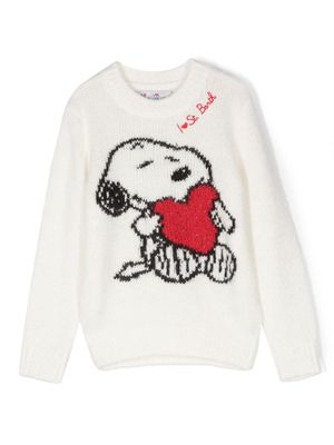 MC2 Saint Barth Kids x Peanuts Snoopy intarsia-knit jumper - White