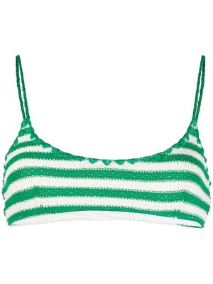MC2 Saint Barth knitted bikini top - White